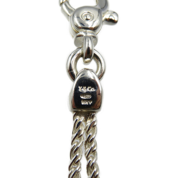 TIFFANY Double Heart Rope Chain Silver 925 K18 Gold Bracelet - Picture 6 of 6
